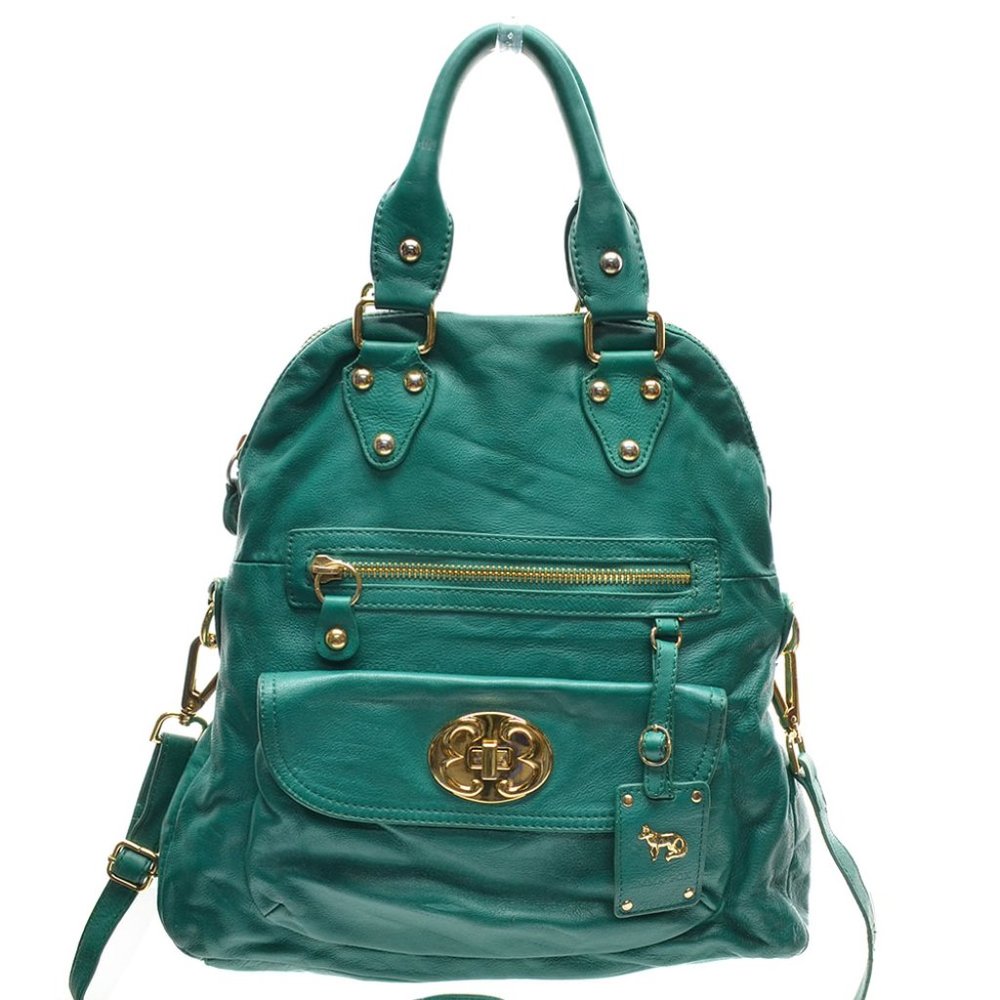 Emma Fox Large Foldover Leather Crossbody Bag